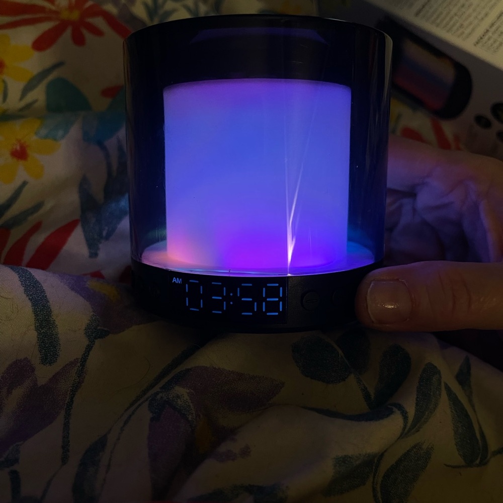 Portable Colorful Wireless Charging Alarm Clock Speaker! MAKE AN OFFER! Bundle - Picture 3 of 8